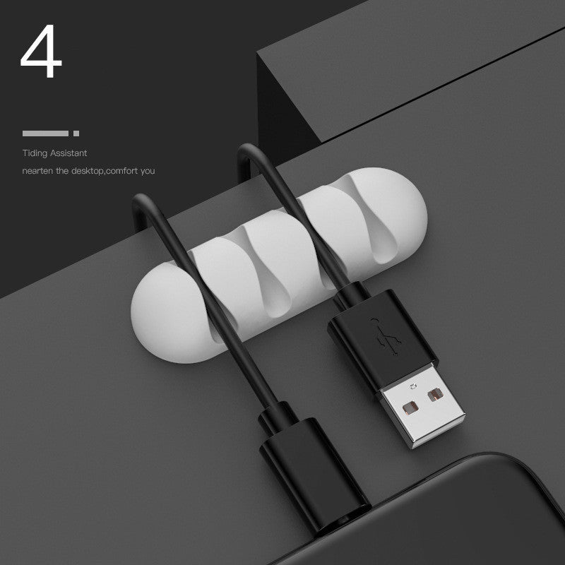 Smart Cable Holder Silicone Flexible Cable Winder Wire Organizer Holder Cord Management