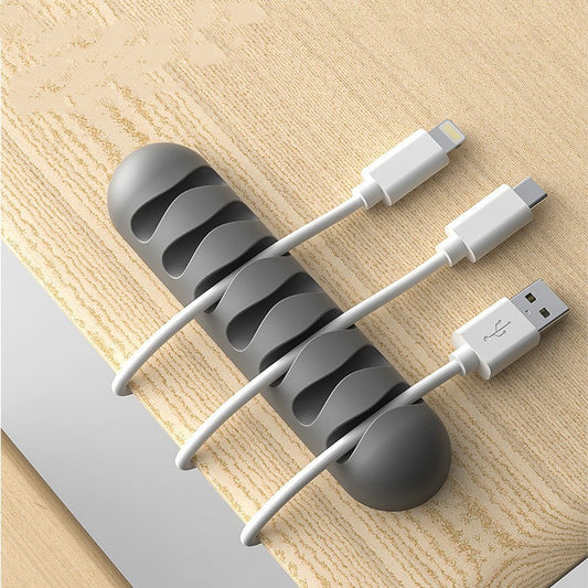 Smart Cable Holder Silicone Flexible Cable Winder Wire Organizer Holder Cord Management