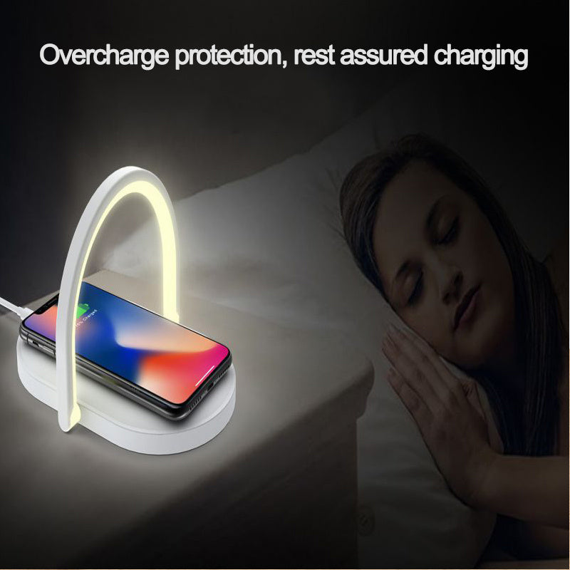 3 In 1 Foldable Wireless Charger Night Light Wireless Charging Station LED Reading Table Lamp
