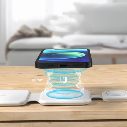 3 In 1 Magnetic Foldable Wireless Charger Charging Station Multi-device Folding