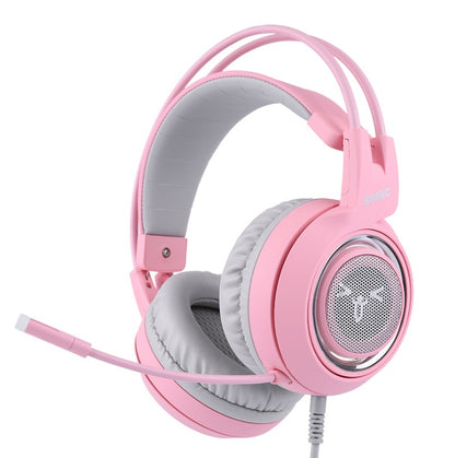 Gaming Headset USB 7.1 Virtual Surround Sound Headsets LED Cat Ear Headphones