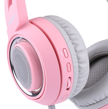 Gaming Headset USB 7.1 Virtual Surround Sound Headsets LED Cat Ear Headphones