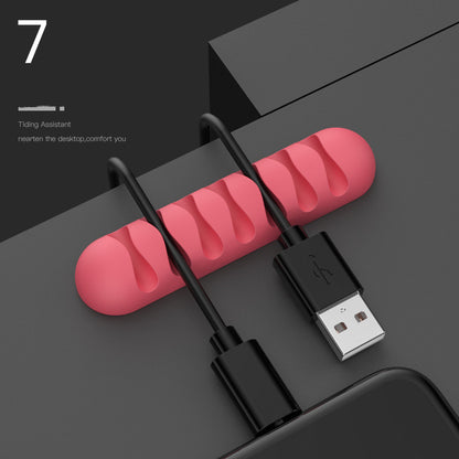 Smart Cable Holder Silicone Flexible Cable Winder Wire Organizer Holder Cord Management