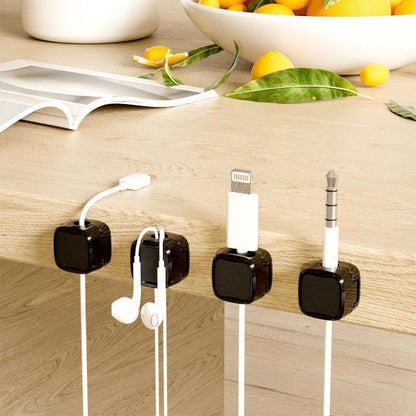 Magnetic Cable Clip Under Desk Cable Management Adjustable Cord Holder