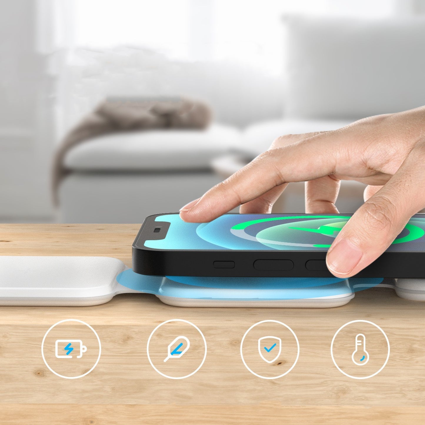 3 In 1 Magnetic Foldable Wireless Charger Charging Station Multi-device Folding