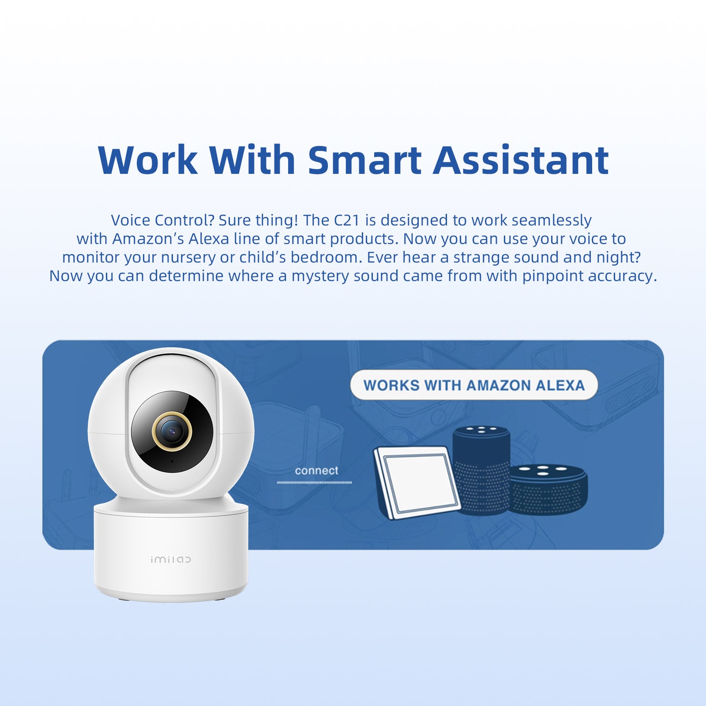 Surveillance Camera Wifi IP Smart Indoor Home Security Baby Monitor Night Vision Cam