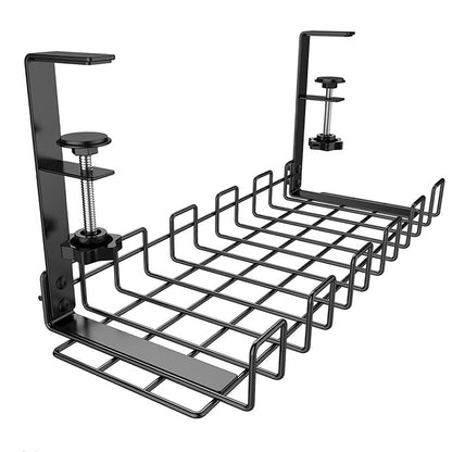 Iron Table Cable Management Rack Wire Storage Punch-free Finishing Rack