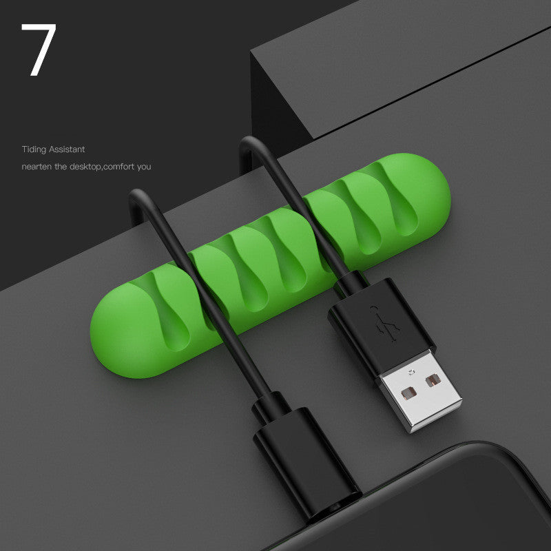 Smart Cable Holder Silicone Flexible Cable Winder Wire Organizer Holder Cord Management