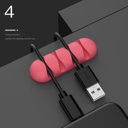 Smart Cable Holder Silicone Flexible Cable Winder Wire Organizer Holder Cord Management