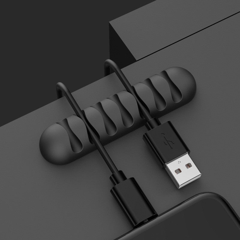 Smart Cable Holder Silicone Flexible Cable Winder Wire Organizer Holder Cord Management