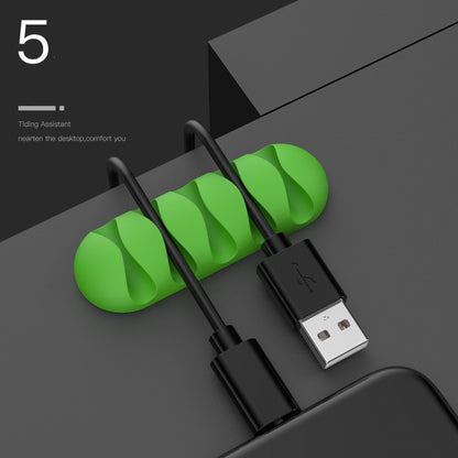 Smart Cable Holder Silicone Flexible Cable Winder Wire Organizer Holder Cord Management