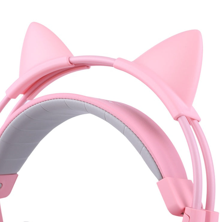 Gaming Headset USB 7.1 Virtual Surround Sound Headsets LED Cat Ear Headphones