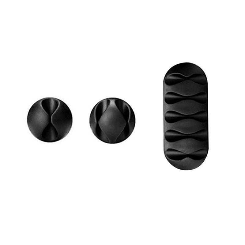 Cable Organizer Silicone USB Cable Winder Desktop Tidy Management Clips