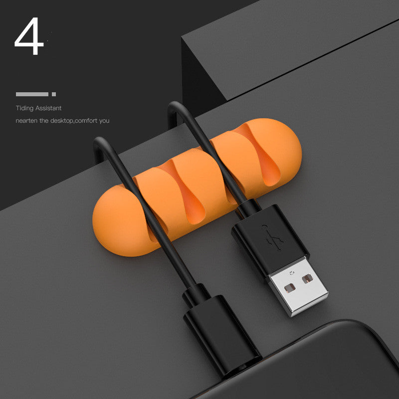 Smart Cable Holder Silicone Flexible Cable Winder Wire Organizer Holder Cord Management