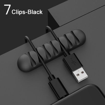 Smart Cable Holder Silicone Flexible Cable Winder Wire Organizer Holder Cord Management