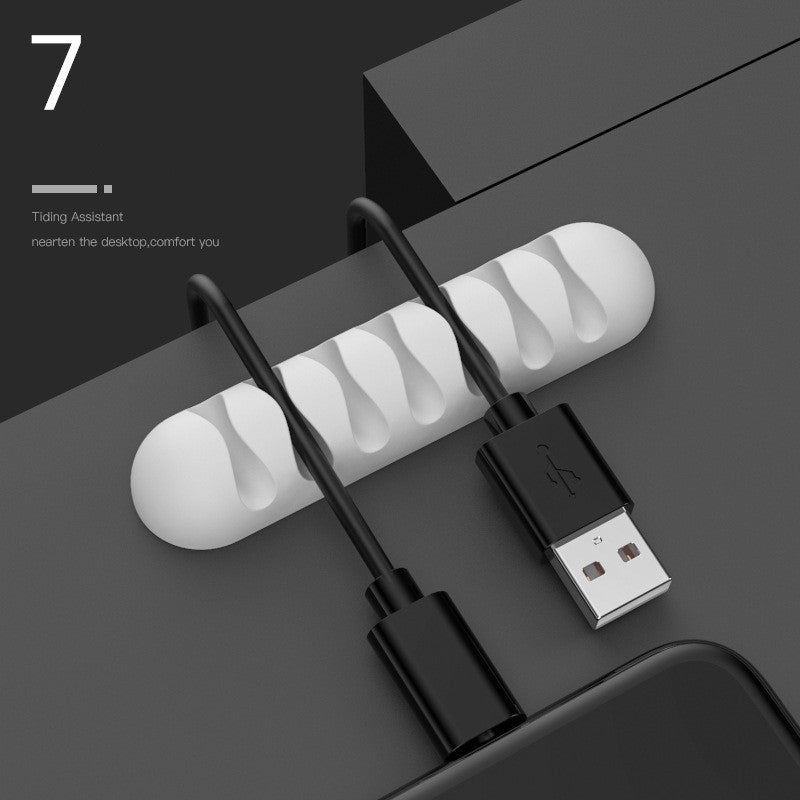 Smart Cable Holder Silicone Flexible Cable Winder Wire Organizer Holder Cord Management