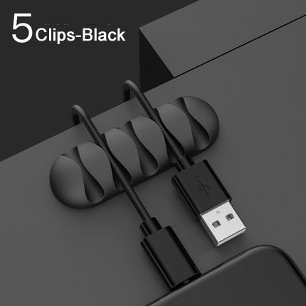Smart Cable Holder Silicone Flexible Cable Winder Wire Organizer Holder Cord Management