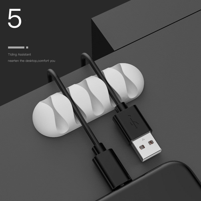 Smart Cable Holder Silicone Flexible Cable Winder Wire Organizer Holder Cord Management