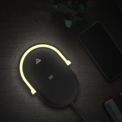 3 In 1 Foldable Wireless Charger Night Light Wireless Charging Station LED Reading Table Lamp