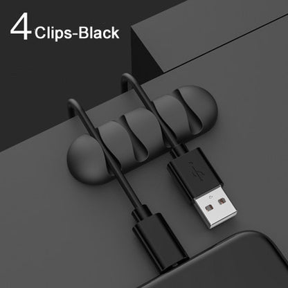 Smart Cable Holder Silicone Flexible Cable Winder Wire Organizer Holder Cord Management