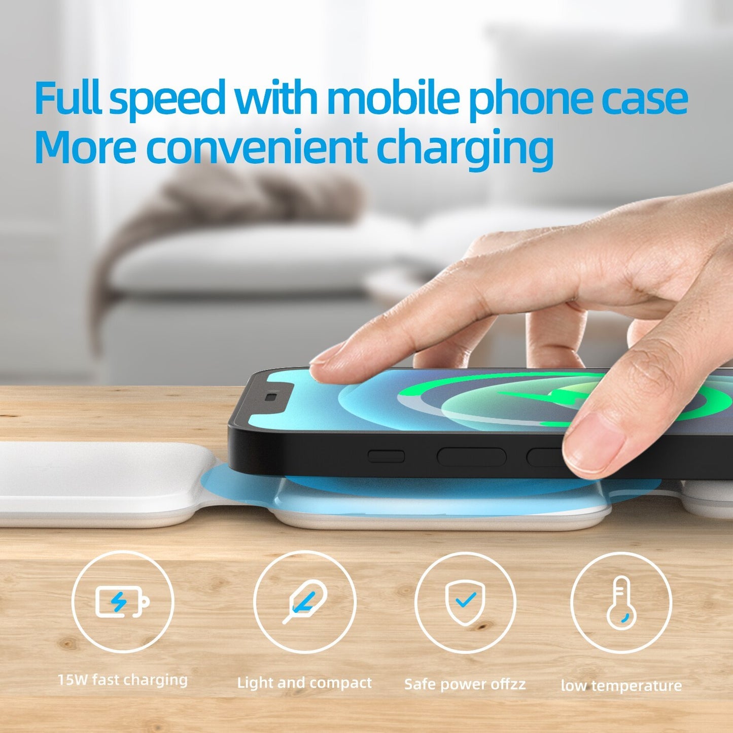 3 In 1 Magnetic Foldable Wireless Charger Charging Station Multi-device Folding