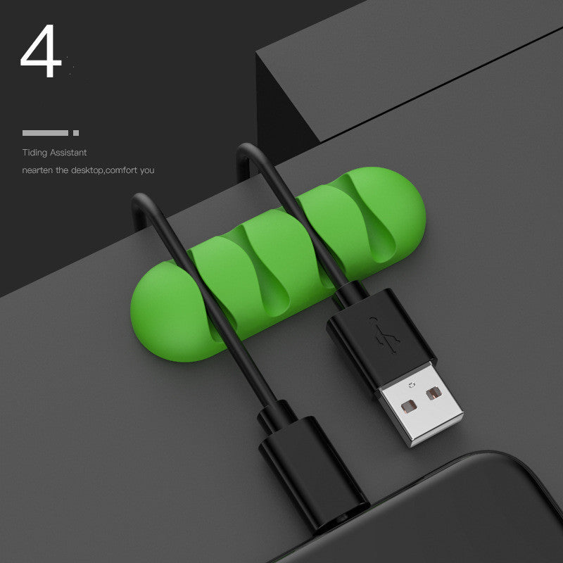 Smart Cable Holder Silicone Flexible Cable Winder Wire Organizer Holder Cord Management