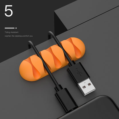 Smart Cable Holder Silicone Flexible Cable Winder Wire Organizer Holder Cord Management