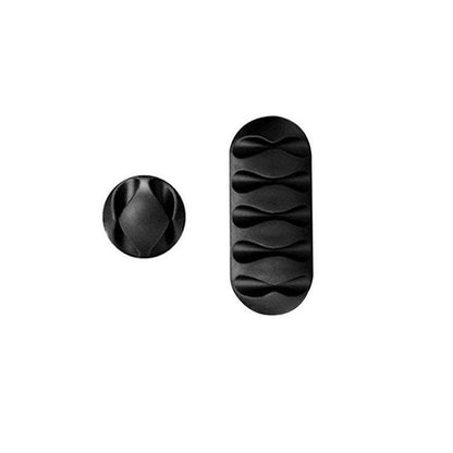 Cable Organizer Silicone USB Cable Winder Desktop Tidy Management Clips