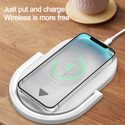 3 In 1 Foldable Wireless Charger Night Light Wireless Charging Station LED Reading Table Lamp